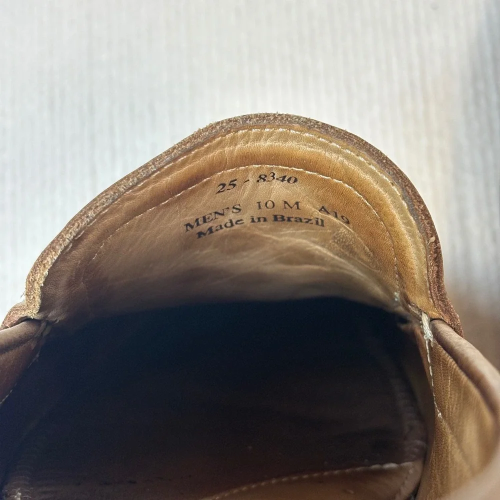 Johnston and‎ Murphy Mens 10M Tidwell Woven Leather Loafers Tan Brown JM Flex